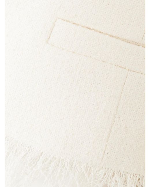 FRAME White Short Fringed Jacket
