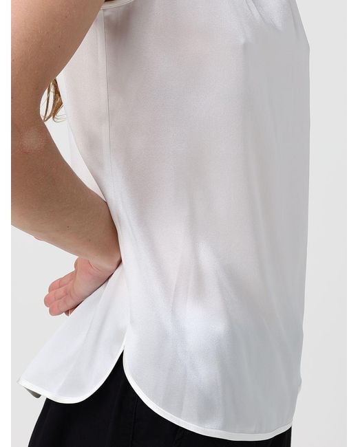 Max Mara White Round Neck Sleeveless Vest