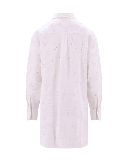 Chloé Pink Chloé Long-Sleeved Oversized Shirt