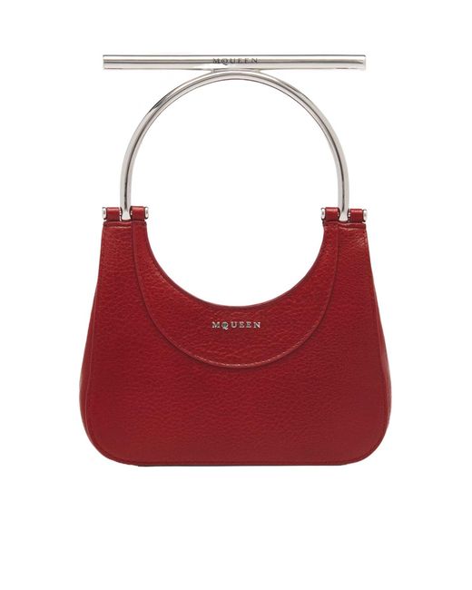 McQueen Red Mini Cross-Bar Tote Bag