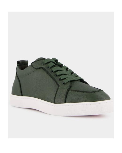 Christian Louboutin Green Rantulow Lace-Up Sneakers for men