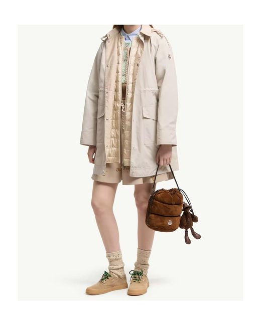 Moncler Natural Hooded Pocket Down Parka