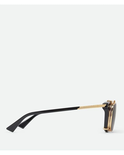 Bottega Veneta Multicolor Eyewear Classic Square Clip On Sunglasses for men