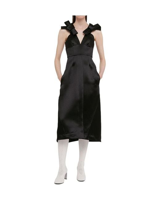 Jil Sander Black Knotted Dress