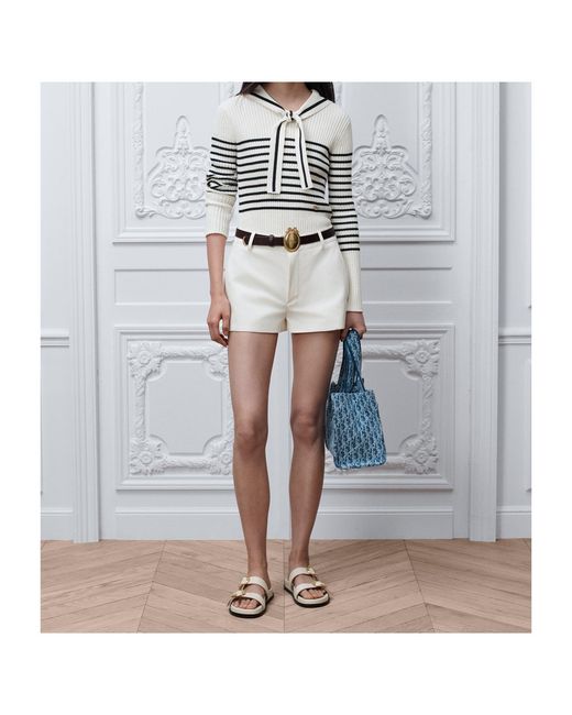 Dior White Médaillon Shorts