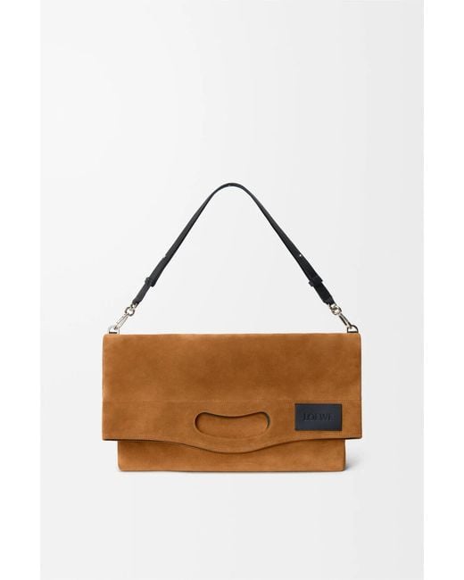 Loewe Brown Bob Folded Tote En Cuir Velours for men