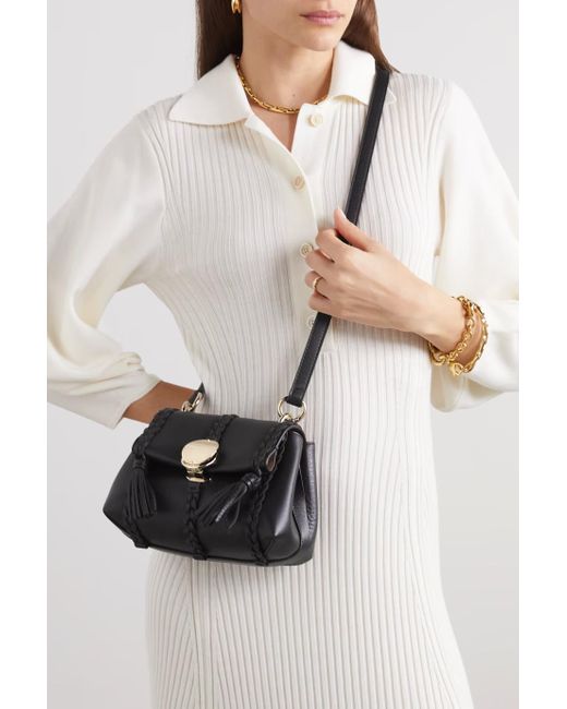 Chloé Black Chloé Penelope Tassel Detailed Mini Top Handle Bag