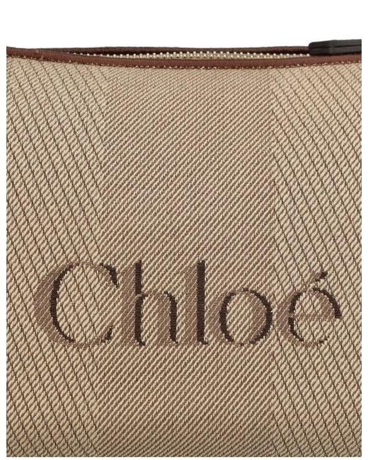 Chloé Brown Chloé Carry Logo Detailed Shoulder Bag