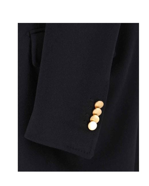 Tagliatore Black Caitlyn Double-Breasted Coat