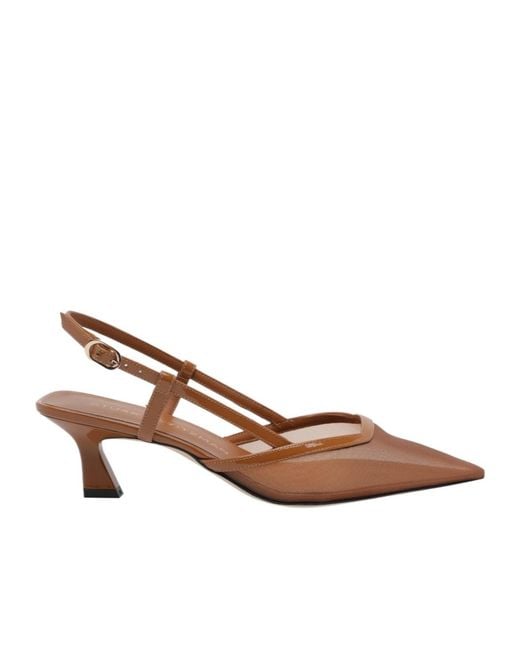 Stuart Weitzman Brown Open-Toe High-Heeled Sandals