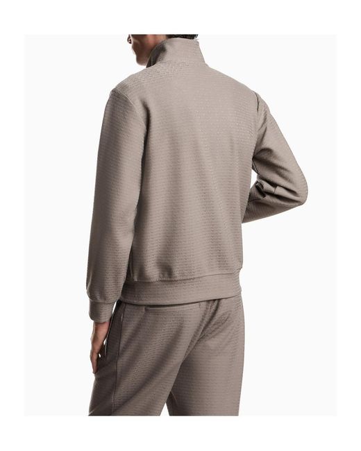 Emporio Armani Brown Full-Zip Sweatshirt for men