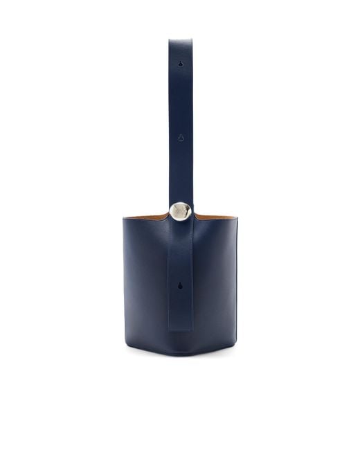Loewe Blue Medium Pebble Bucket Bag