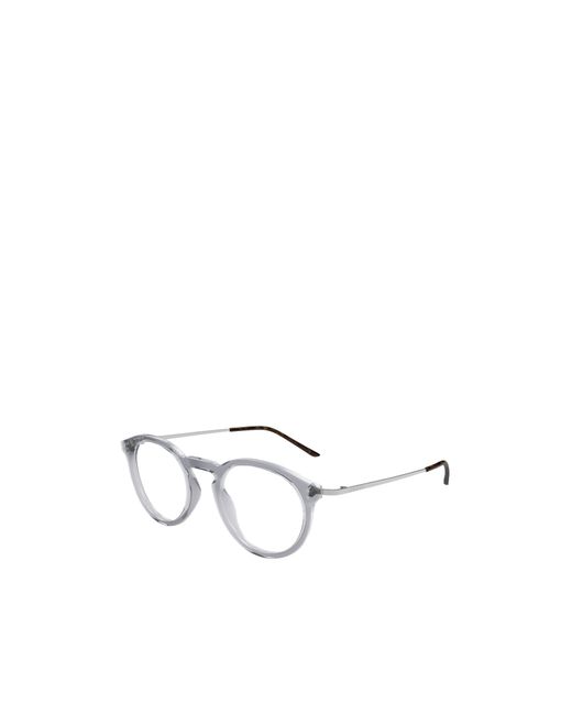 Gucci White Eyewear Round Metal Glasses And Frames for men