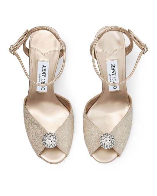 Jimmy Choo White Sacora 85 Sandals
