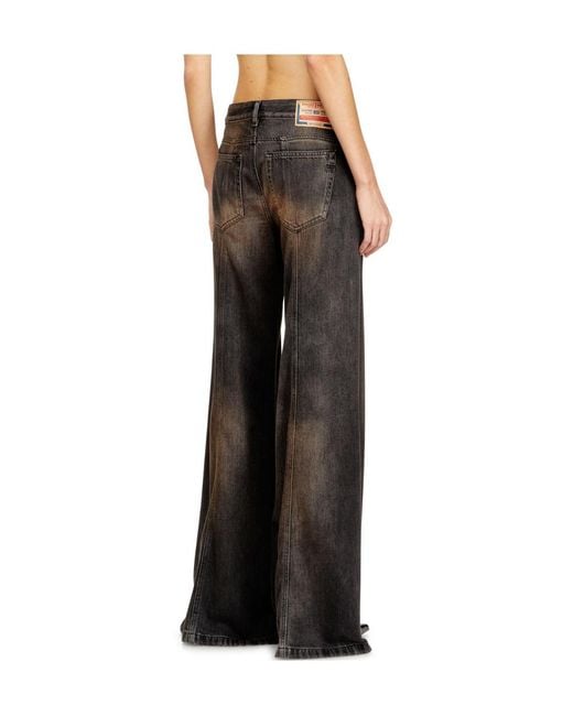 DIESEL Gray D-Akii Flare Jeans