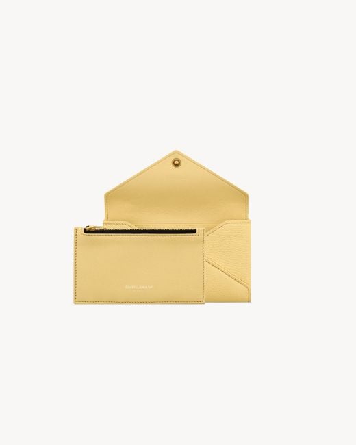 Saint Laurent Natural Envelope Wallet