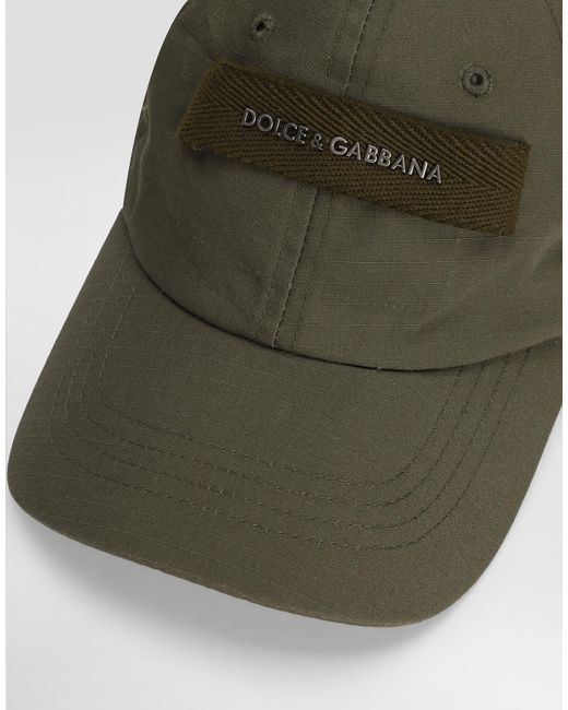 Dolce & Gabbana Green Logo Lettering Baseball Cap for men