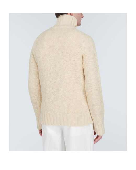 Jil Sander White Wool Cardigan for men