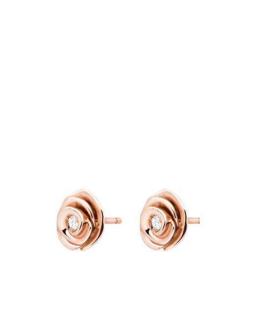 Dior Metallic Rose Couture Earrings