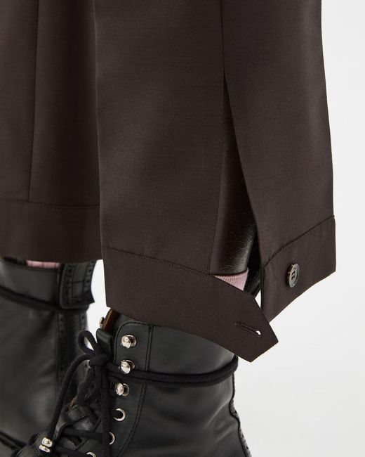Versace Black Creased Formal Trousers for men