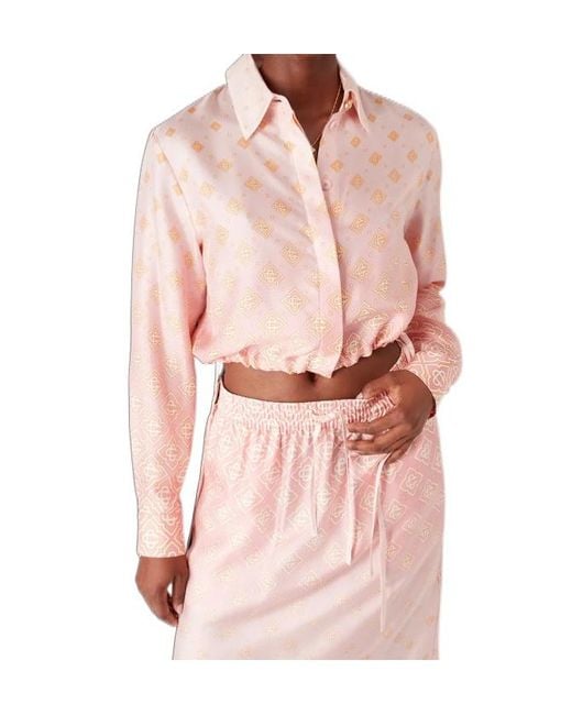 Casablanca Pink Monogram Jarquard Shirt