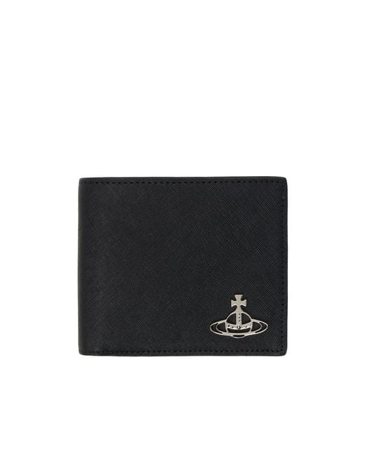 Vivienne Westwood Black Saffiano Wallet for men