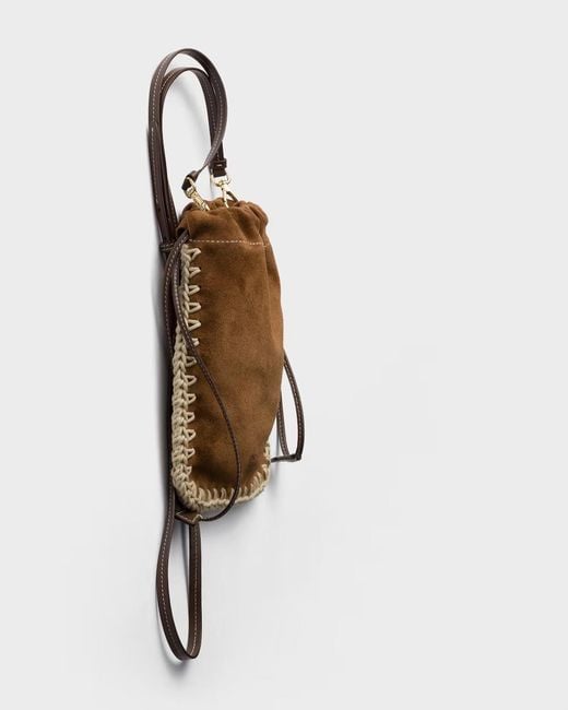 Prada Brown Drawstring Cell Phone Bag