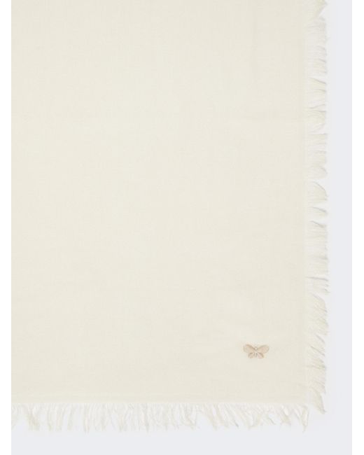 Weekend by Maxmara White Viscose And Modal Stole