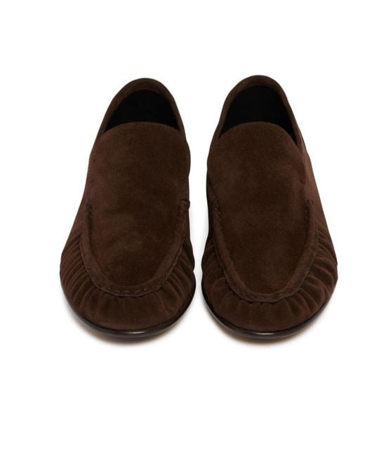 The Row Brown Soft Moccasin Loafers for men