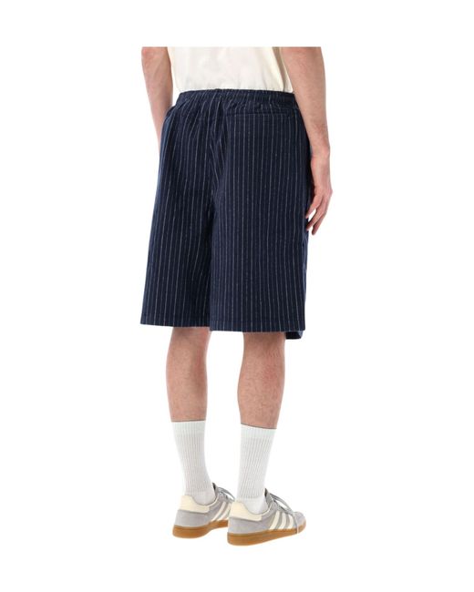 Stussy Blue Elastic Waist Shorts for men