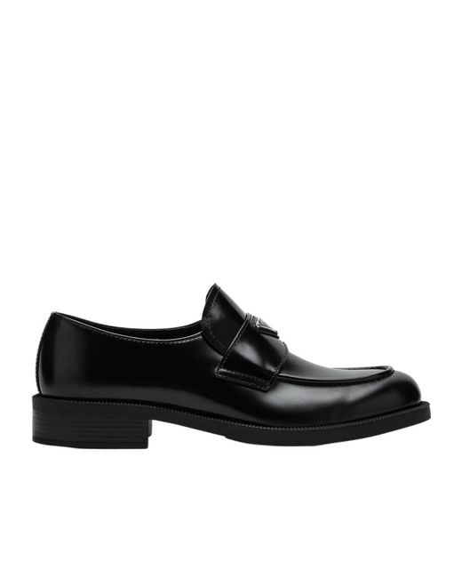 Prada Black 50Mm Chocolate Loafers for men