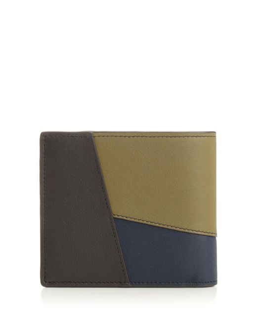 Loewe Green Puzzle Bifold Wallet for men
