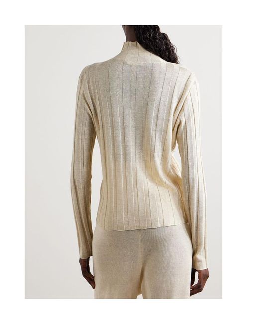 The Row White Roll-Neck Knitted Jumper