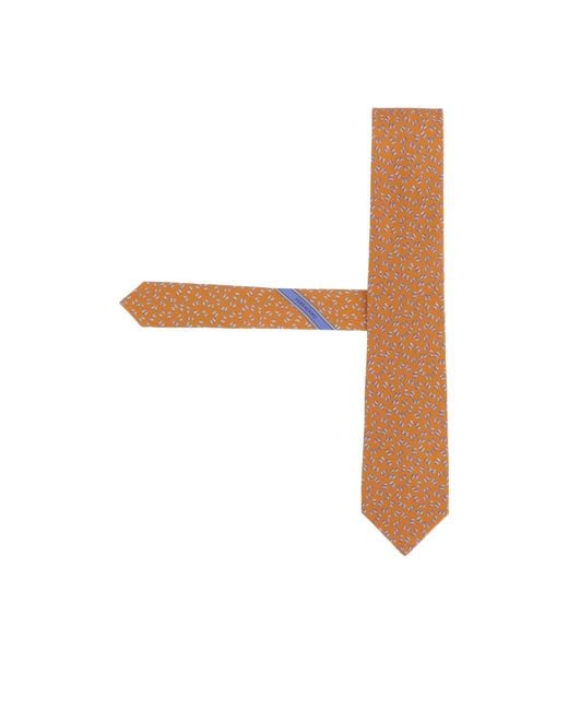 Ferragamo White Pointed Tie for men