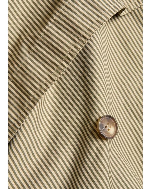 Isabel Marant Natural Claya Striped Belted Cotton Jacket