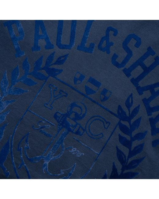 Paul & Shark Blue T-Shirt With Round Neck And Long Sleeves for men