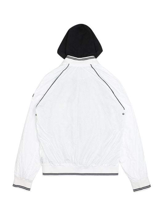Armani Jeans White Logo Hooded Casual Jacket for men