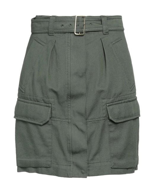 Weekend by Maxmara Green Solid A-Line Skirt
