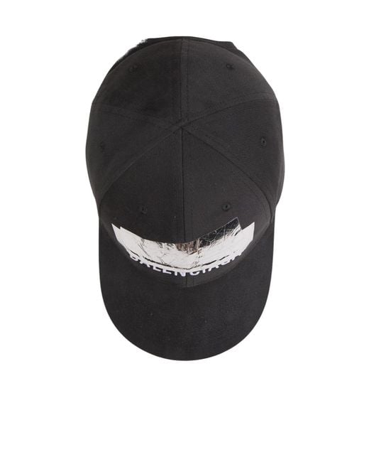 Balenciaga Black Logo Hat for men
