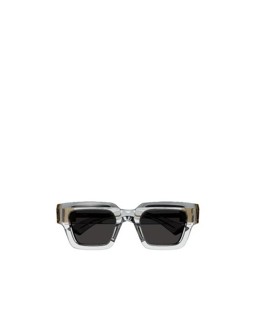Bottega Veneta White Eyewear Square Frame Sunglasses for men