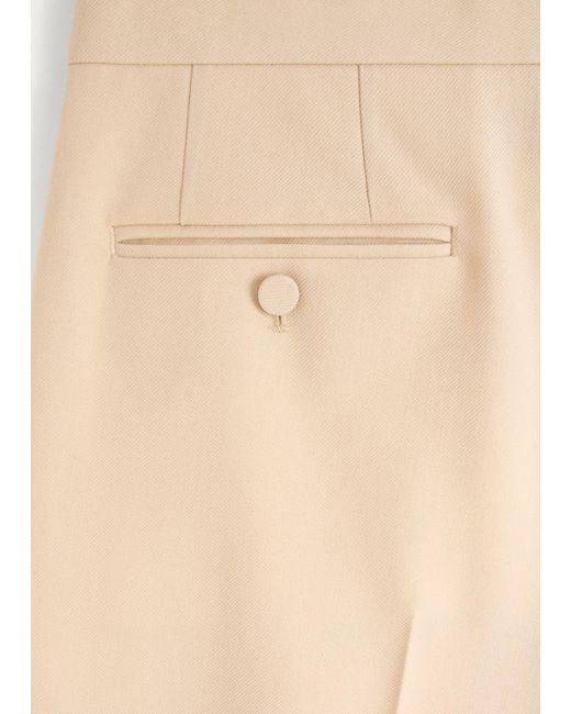 Valentino Natural Pleat Detailed Wide Leg Trousers for men