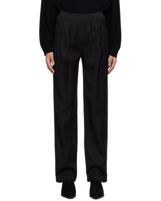 Loulou de Saison Black Takaroa Straight-Leg Pants