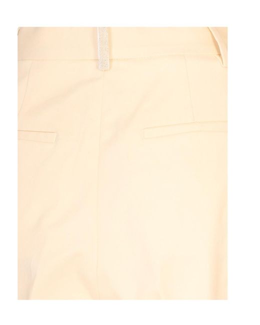 Fabiana Filippi Natural Casual Trousers With Belt Loops