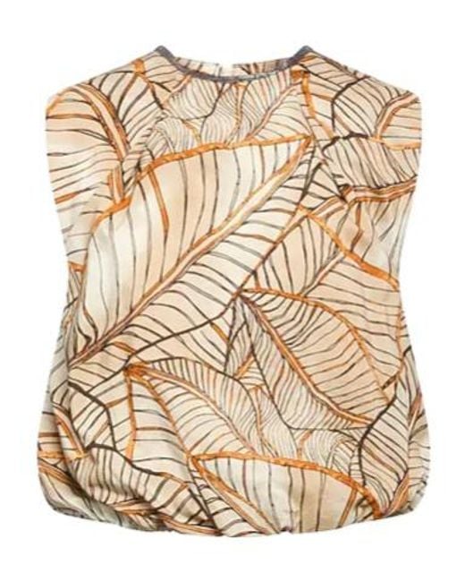 Brunello Cucinelli Natural Woven Sleeveless Top