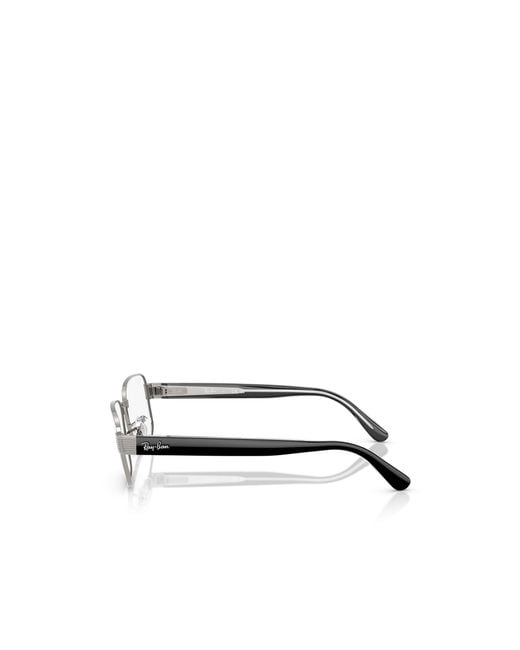Ray-Ban White Geometric Flat Mirror for men