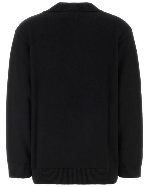 Valentino Black V-Neck Knitted Jumper