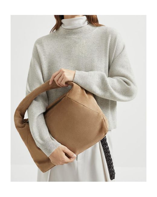 Brunello Cucinelli Brown Bc Dup Padded Top-Handle Tote Bag