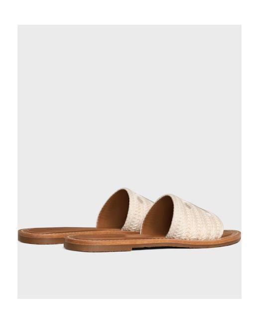 Céline White Lympia Slippers