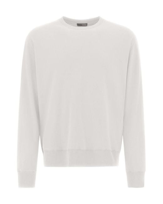 Herno White Logo Detailed Crewneck Sweatshirt for men