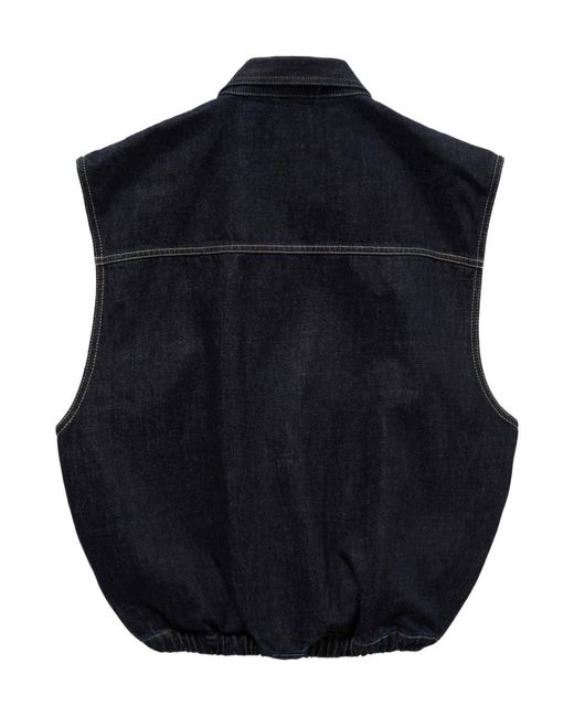 1989 STUDIO Blue Collared Denim Vest